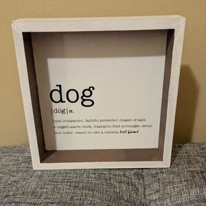 Dog Decorative Box Tabletop Sign
